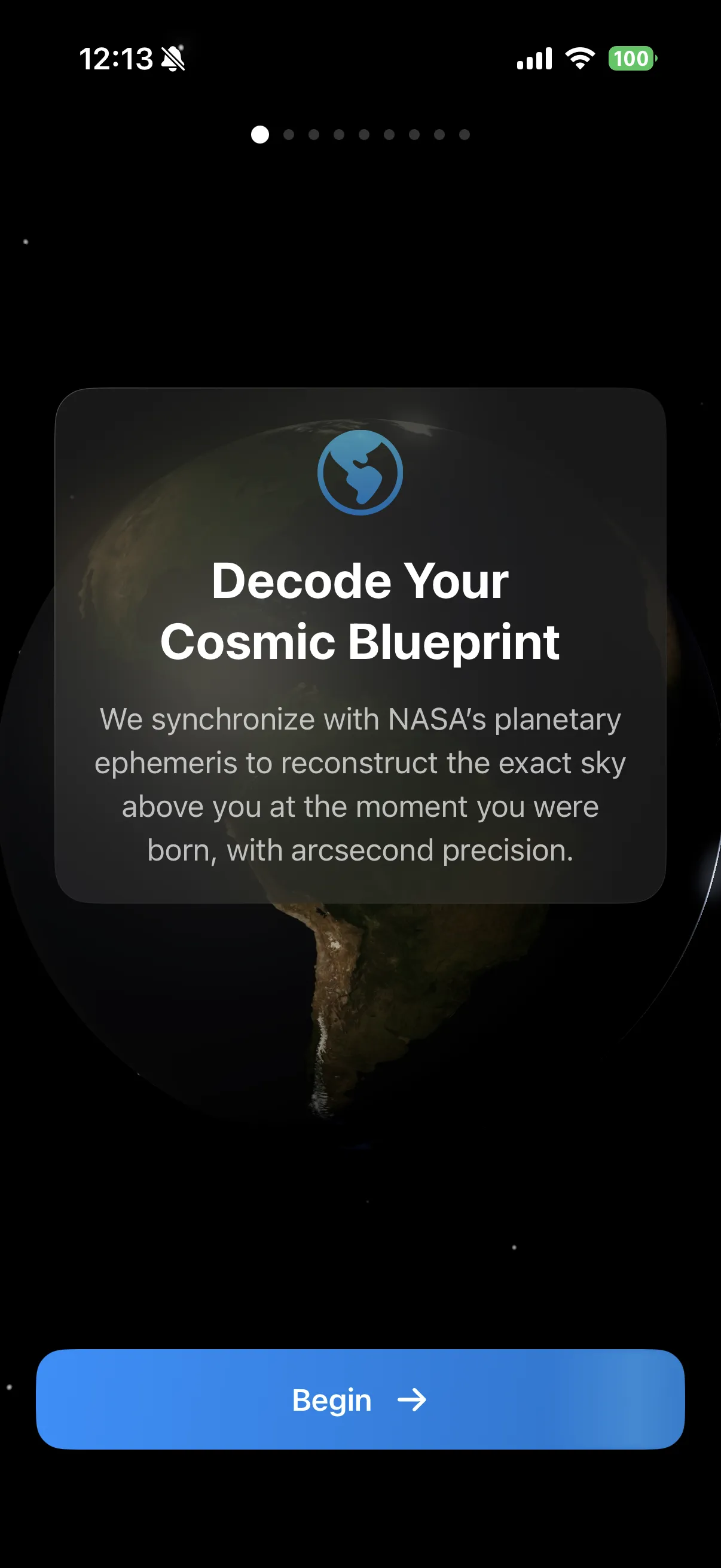 Carta natal calculada con precisión astronómica